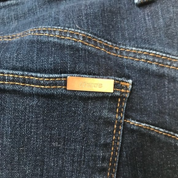 Chico's 0.5 So Lifting Crop Blue Jeans 6 S - Picture 6 of 8
